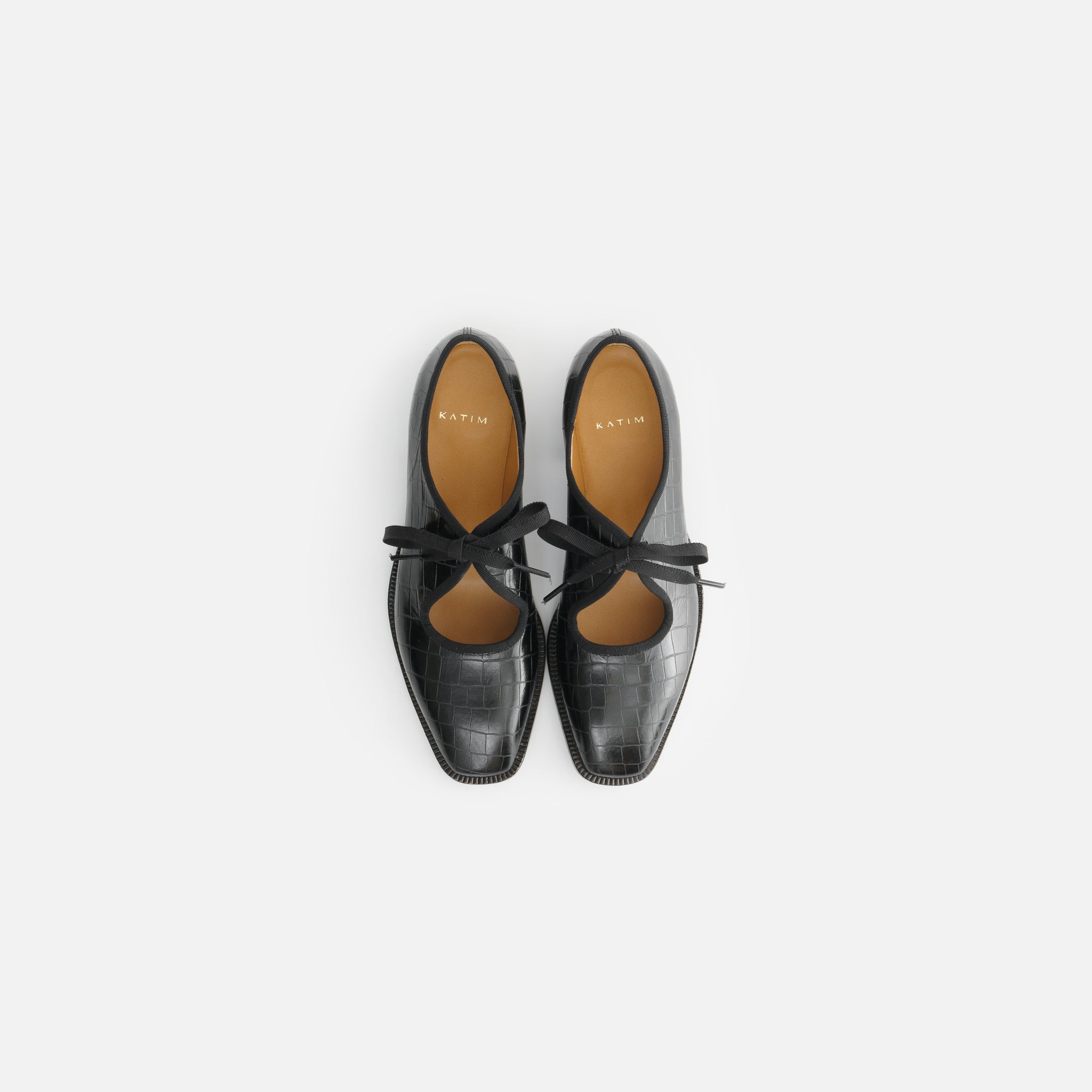 PORTOBELLO_croco black(black sole) – KATIM Official Online Store
